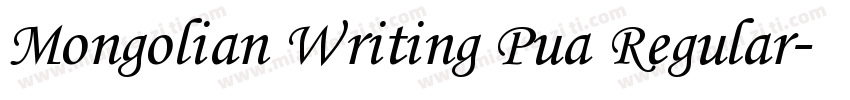 Mongolian Writing Pua Regular字体转换